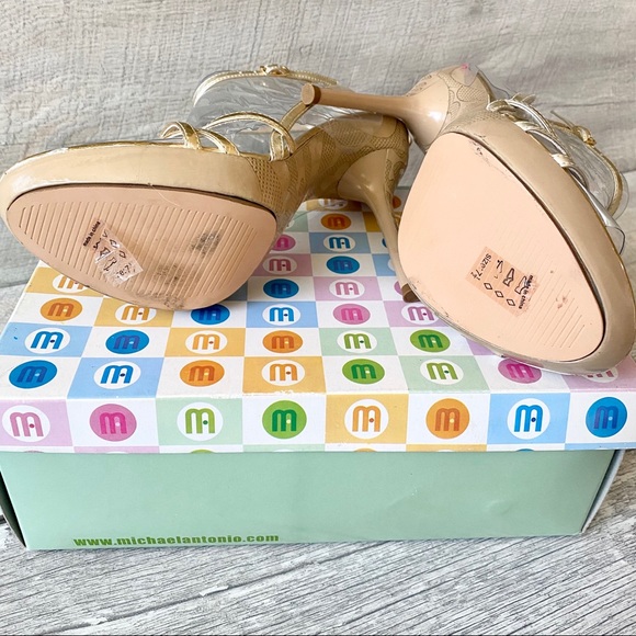 Michael Antonio Gold Platform Stiletto Heel - Picture 11 of 12
